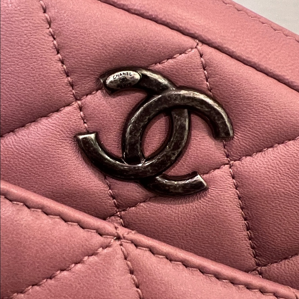 Chanel Trendy CC Top Handle Bowling Bag Quilted Medium Mauve Pink Lilac - Picture 7 of 17